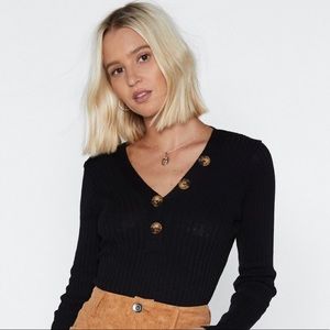 Nasty Gal Between V and U Knit Sweater